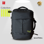 Mochila de viaje expandible SUARZ BLACK- Cabina 40Lt