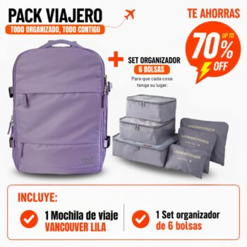 Combo Viajero VANCOUVER Lila