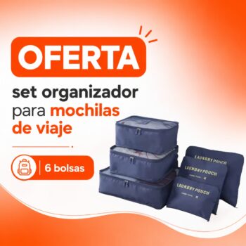 SET ORGANIZADOR PARA MOCHILAS DE VIAJES