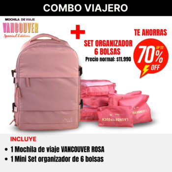Combo Viajero VANCOUVER Rosa
