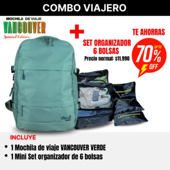 Combo Viajero VANCOUVER Verde